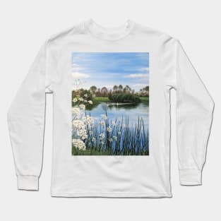 Sudbury Water Meadows Painting Long Sleeve T-Shirt